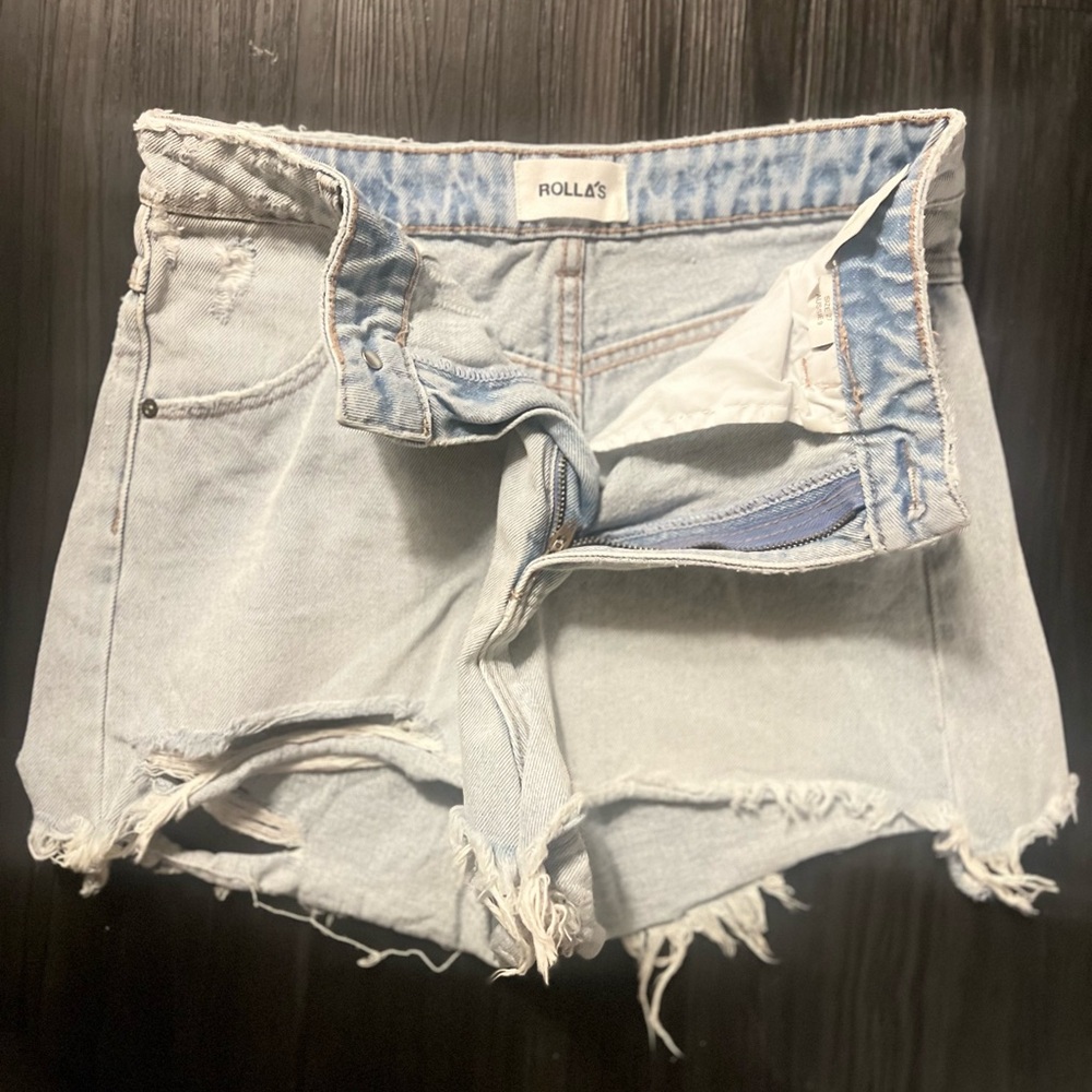Rolls light washed distressed jeans
